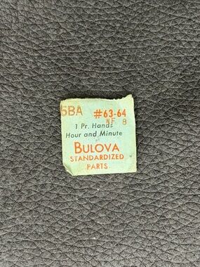 NOS Authentic BULOVA Standardized Watch Part.  6BA 63-64 WF8. Hour and Min hands